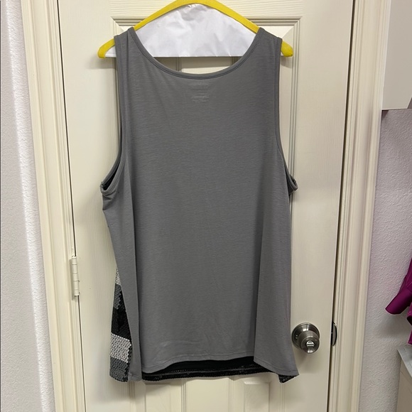 Lane Bryant Black and Silver Sequin Tank Top - Picture 3 of 3